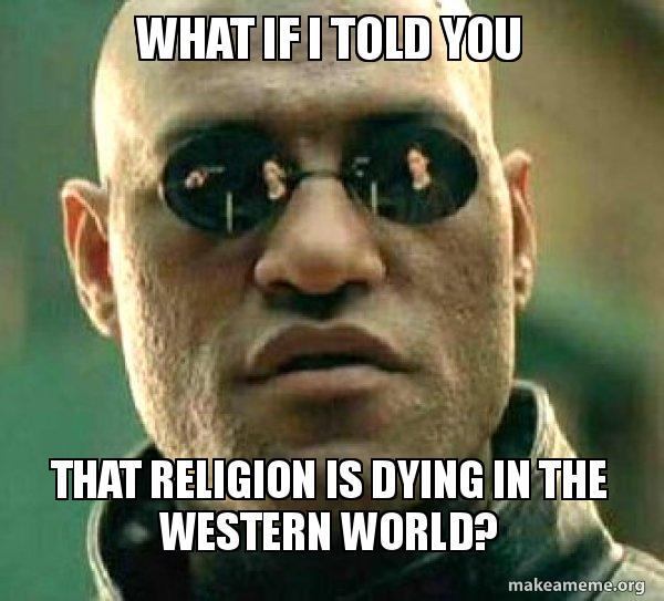 religion is dying western world